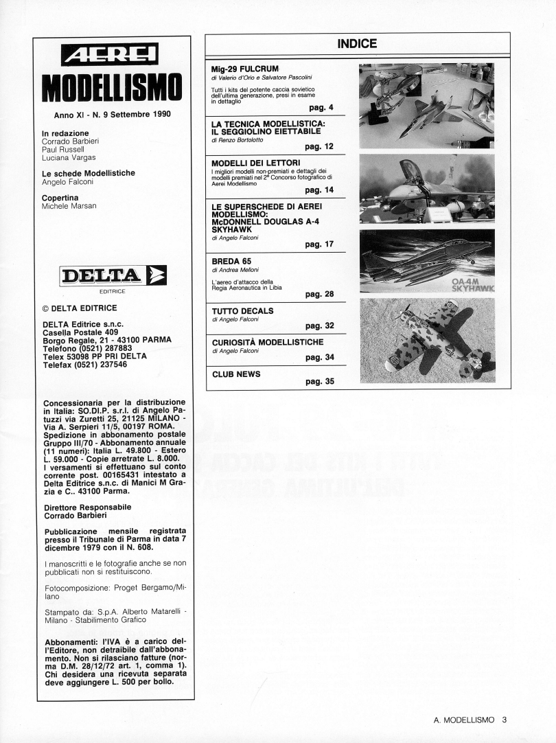 Aerei Modellismo 1990-09